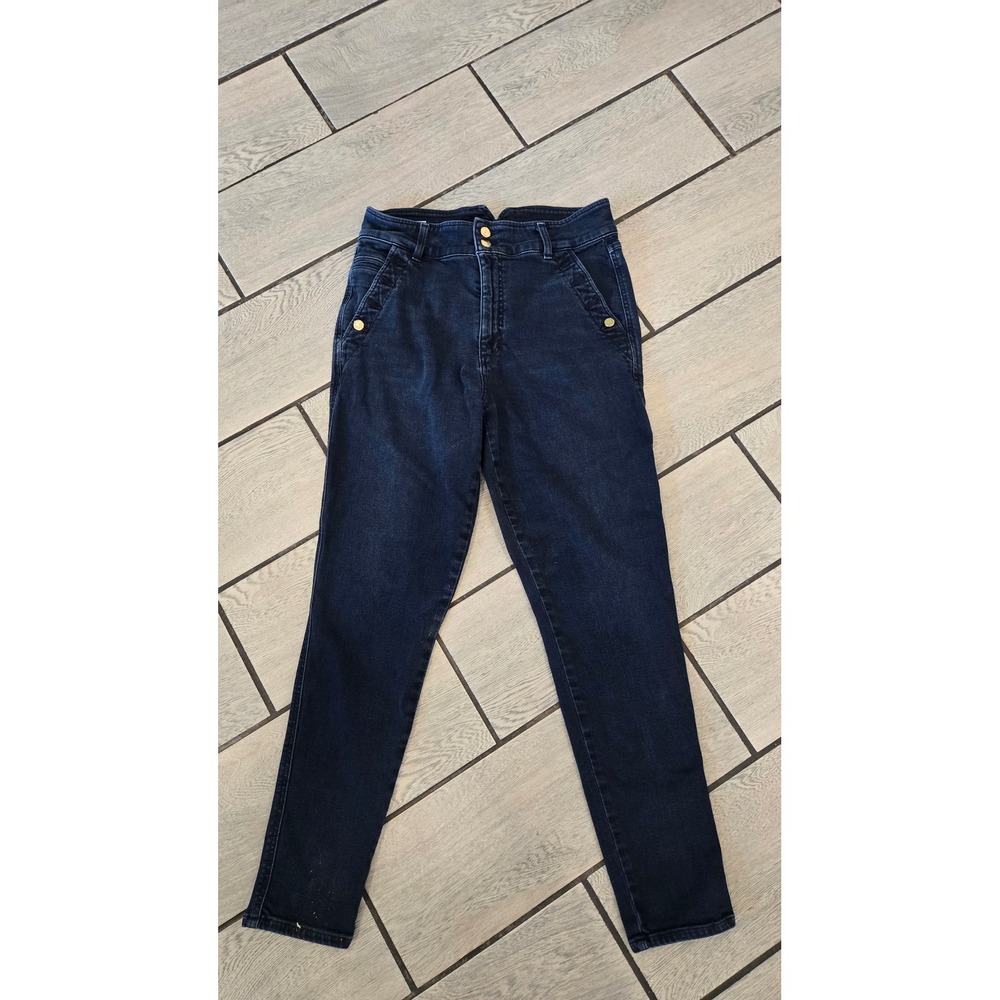 Joes Jeans The Georgia High Rise Button Skinny Dark Wash Denim W30 Indigo